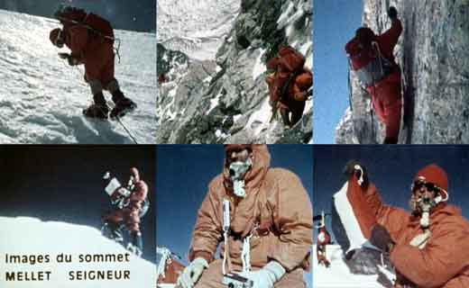 
French Team Climbing Makalu West Pillar 1971, Bernard Mellet and Yannick Seigneur on Makalu Summit May 23, 1971 after climbing Makalu West Pillar - K2 y Makalu Al Filo De Lo Imposible DVD
